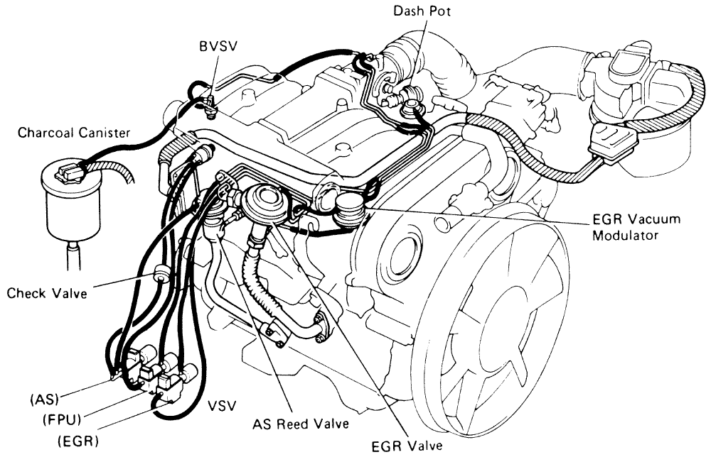 1992 toyota pickup vacuum diagrams #2
