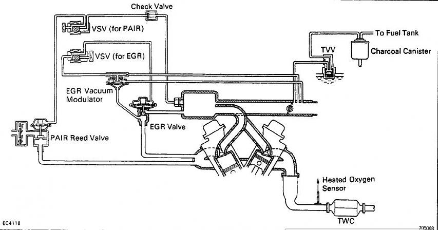Need 1995 V6 Vacuum hose help - YotaTech Forums 3vze fuel return line diagram 
