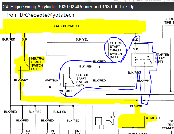 Ignition Switch Or Starter Issue, 1990 Toyota Pickup Ignition Wiring Diagram