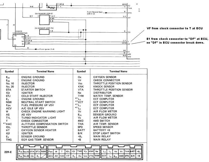 87 22re Wiring Issue I M Stumped, 1990 Toyota Pickup 22re Wiring Diagram