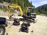 My first, and hopefully last engine swap.-2enginesandaexcavator.jpg