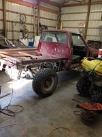 Bayoulee's '87 truck build up-flatbed-frame-started.jpg