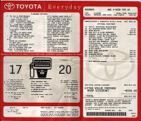 Brand new car window sticker from 1999, SR5 cost ,326-4runner_window_sticker.jpg