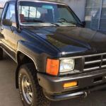 1985 Toyota pickup in black