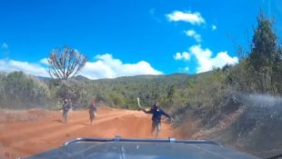 Land Cruiser Saves Couple from Machete-wielding Thieves! (Video)