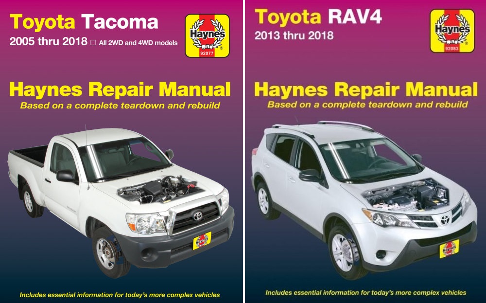 Haynes Repair Manual Offers Help For Newest Tacoma And Rav4