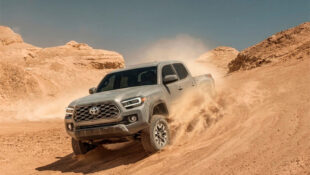 Toyota Tacoma Offroading In The Desert Sand Dunes