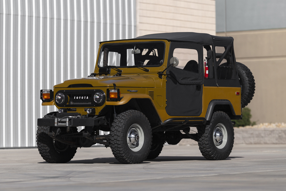 1976 Toyota Land Cruiser FJ40 with lift kit and V8 swap for sale at Barrett Jackson